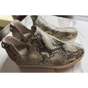 Steven New York Wedge Sneakers Womens 8 Snakeskin Slip On Platform Mob Wife